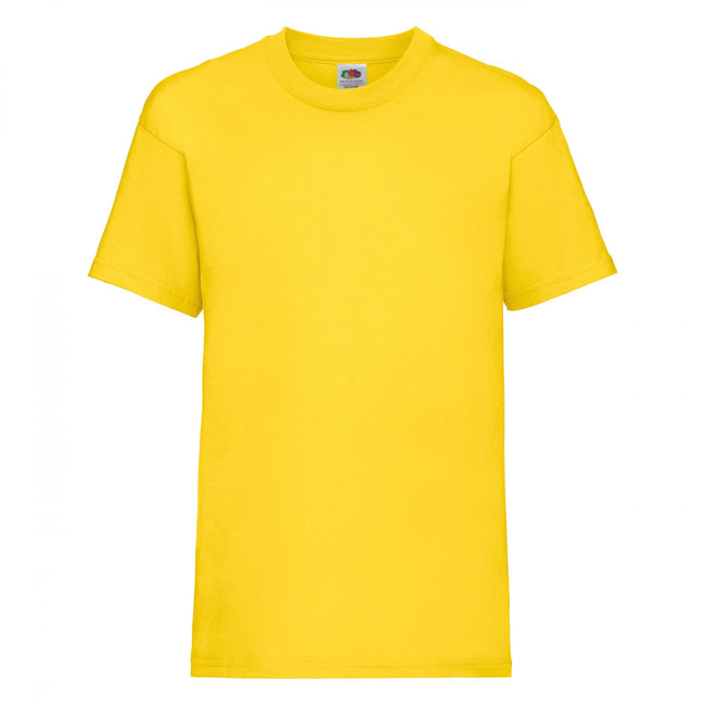 Yellow - Front - Fruit Of The Loom Childrens-Kids Unisex Valueweight Short Sleeve T-Shirt (Pack of 2)