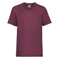 Burgundy - Front - Fruit Of The Loom Childrens-Kids Unisex Valueweight Short Sleeve T-Shirt (Pack of 2)