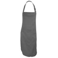 Griffin Grey - Front - Dennys Adults Unisex Catering Bib Apron With Pocket (Pack of 2)