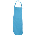 Mid Blue - Front - Dennys Adults Unisex Catering Bib Apron With Pocket (Pack of 2)