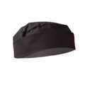 Black - Front - Dennys Mens Black Skull Cap - Chefswear (Pack of 2)