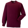 Burgundy - Front - Jerzees Schoolgear Childrens Raglan Sleeve Sweatshirt (Pack of 2)