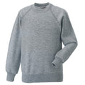 Light Oxford - Front - Jerzees Schoolgear Childrens Raglan Sleeve Sweatshirt (Pack of 2)