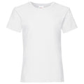 White - Front - Fruit Of The Loom Girls Childrens Valueweight Short Sleeve T-Shirt (Pack of 2)