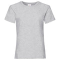 Heather Grey - Front - Fruit Of The Loom Girls Childrens Valueweight Short Sleeve T-Shirt (Pack of 2)