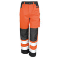 Hi Vis Orange - Front - Result Safeguard Adults Unisex Hi Viz Cargo Trousers (Pack Of 2)