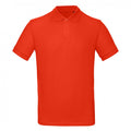 Flame Red - Front - B&C Mens Inspire Polo (Pack of 2)