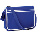 Bright Royal-White - Front - Bagbase Retro Adjustable Messenger Bag (12 Litres) (Pack Of 2)