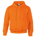 Safety Orange - Front - Gildan Heavyweight DryBlend Adult Unisex Hooded Sweatshirt Top - Hoodie (13 Colours)