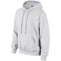 Ash - Side - Gildan Heavyweight DryBlend Adult Unisex Hooded Sweatshirt Top - Hoodie (13 Colours)