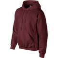 Maroon - Side - Gildan Heavyweight DryBlend Adult Unisex Hooded Sweatshirt Top - Hoodie (13 Colours)