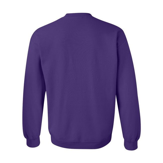 Purple - Back - Gildan Heavy Blend Unisex Adult Crewneck Sweatshirt