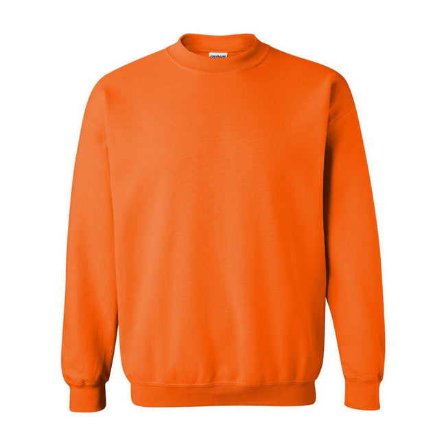 Safety Orange - Front - Gildan Heavy Blend Unisex Adult Crewneck Sweatshirt
