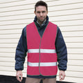 Raspberry - Back - Result Adults Unisex Safeguard Enhance Visibility Vest