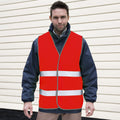 Red - Back - Result Adults Unisex Safeguard Enhance Visibility Vest