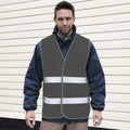 Black - Back - Result Adults Unisex Safeguard Enhance Visibility Vest