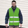 Lime - Back - Result Adults Unisex Safeguard Enhance Visibility Vest