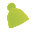 Fluoresent Yellow - Front - Result Womens-Ladies Winter Essentials Pom Pom Beanie