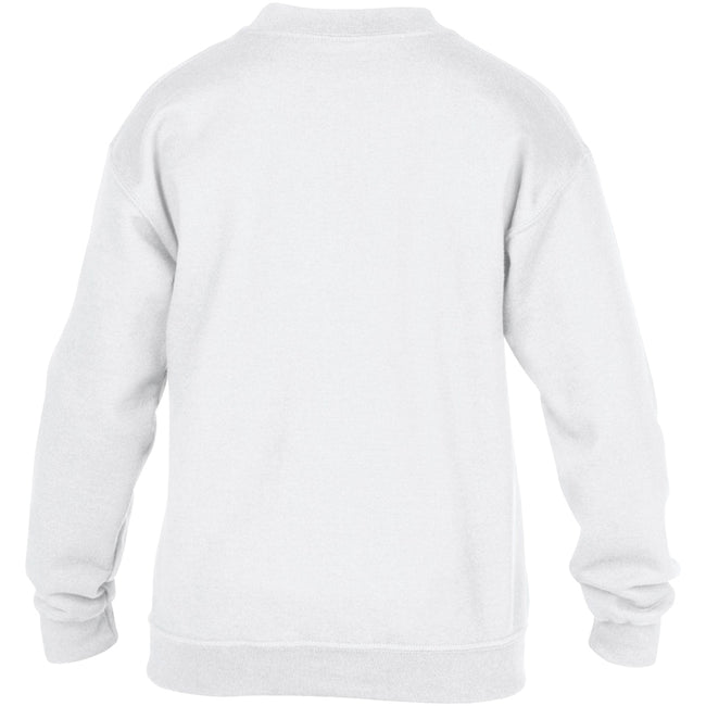 White - Lifestyle - Gildan Childrens Unisex Heavy Blend Crewneck Sweatshirt