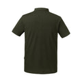 Dark Olive - Side - Russell Mens Pure Organic Polo