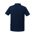 French Navy - Back - Russell Mens Pure Organic Polo