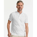 White - Back - Russell Mens Pure Organic Polo