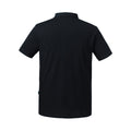 Black - Back - Russell Mens Pure Organic Polo