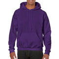 Purple - Side - Gildan Heavy Blend Adult Unisex Hooded Sweatshirt - Hoodie