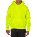 Safety Green - Side - Gildan Heavy Blend Adult Unisex Hooded Sweatshirt - Hoodie
