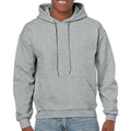 Sport Grey - Side - Gildan Heavy Blend Adult Unisex Hooded Sweatshirt - Hoodie