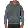 Charcoal - Side - Gildan Heavy Blend Adult Unisex Hooded Sweatshirt - Hoodie