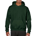 Forest Green - Side - Gildan Heavy Blend Adult Unisex Hooded Sweatshirt - Hoodie