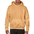 Old Gold - Side - Gildan Heavy Blend Adult Unisex Hooded Sweatshirt - Hoodie