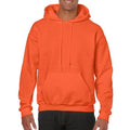 Orange - Side - Gildan Heavy Blend Adult Unisex Hooded Sweatshirt - Hoodie