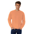 Melon Orange - Back - B&C Mens Set In Sweatshirt