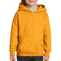 Dark Heather - Back - Gildan Heavy Blend Childrens Unisex Hooded Sweatshirt Top - Hoodie