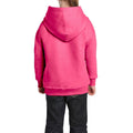 Purple - Close up - Gildan Heavy Blend Childrens Unisex Hooded Sweatshirt Top - Hoodie