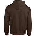 Dark Chocolate - Back - Gildan Heavy Blend Unisex Adult Full Zip Hooded Sweatshirt Top