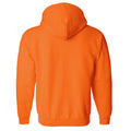 Safety Orange - Back - Gildan Heavy Blend Unisex Adult Full Zip Hooded Sweatshirt Top