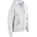 Ash - Side - Gildan Heavy Blend Unisex Adult Full Zip Hooded Sweatshirt Top