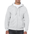 Ash - Pack Shot - Gildan Heavy Blend Unisex Adult Full Zip Hooded Sweatshirt Top
