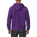 Purple - Pack Shot - Gildan Heavy Blend Unisex Adult Full Zip Hooded Sweatshirt Top