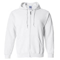 White - Front - Gildan Heavy Blend Unisex Adult Full Zip Hooded Sweatshirt Top