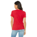 Red - Side - Bella + Canvas Womens-Ladies Jersey Short-Sleeved T-Shirt