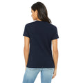 Navy - Side - Bella + Canvas Womens-Ladies Jersey Short-Sleeved T-Shirt