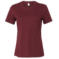 Maroon - Front - Bella + Canvas Womens-Ladies Jersey Short-Sleeved T-Shirt