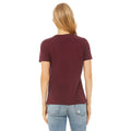 Maroon - Back - Bella + Canvas Womens-Ladies Jersey Short-Sleeved T-Shirt