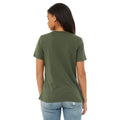 Military Green - Back - Bella + Canvas Womens-Ladies Jersey Short-Sleeved T-Shirt