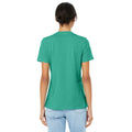 Teal - Back - Bella + Canvas Womens-Ladies Jersey Short-Sleeved T-Shirt