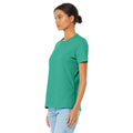 Teal - Side - Bella + Canvas Womens-Ladies Jersey Short-Sleeved T-Shirt